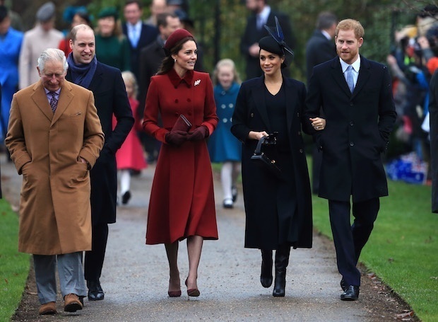 Кейт, Меган, Уильям и Гарри на рождественской службе в Сандрингеме