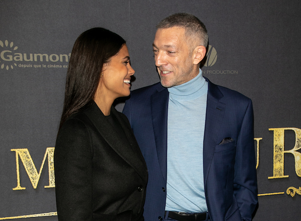 Тина Кунаки и Венсан Кассель на премьере фильма «Император Парижа»