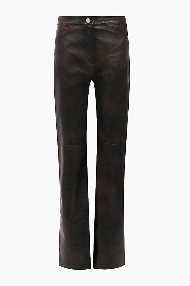 Кожаные брюки Bats Brown Shabby Pants, bats-store.com фото № 6