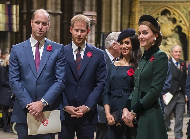 Кейт, Уильям, Меган и Гарри на службе в Вестминстерском аббатстве